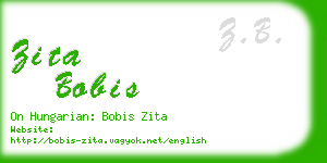 zita bobis business card